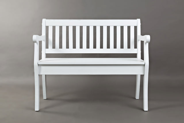 Artisan's Craft Weathered White Storage Bench - Ornate Home