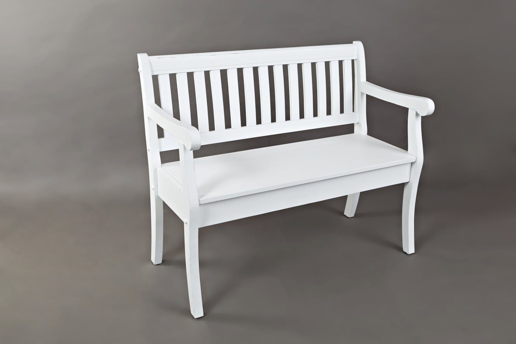 Artisan's Craft Weathered White Storage Bench - Ornate Home