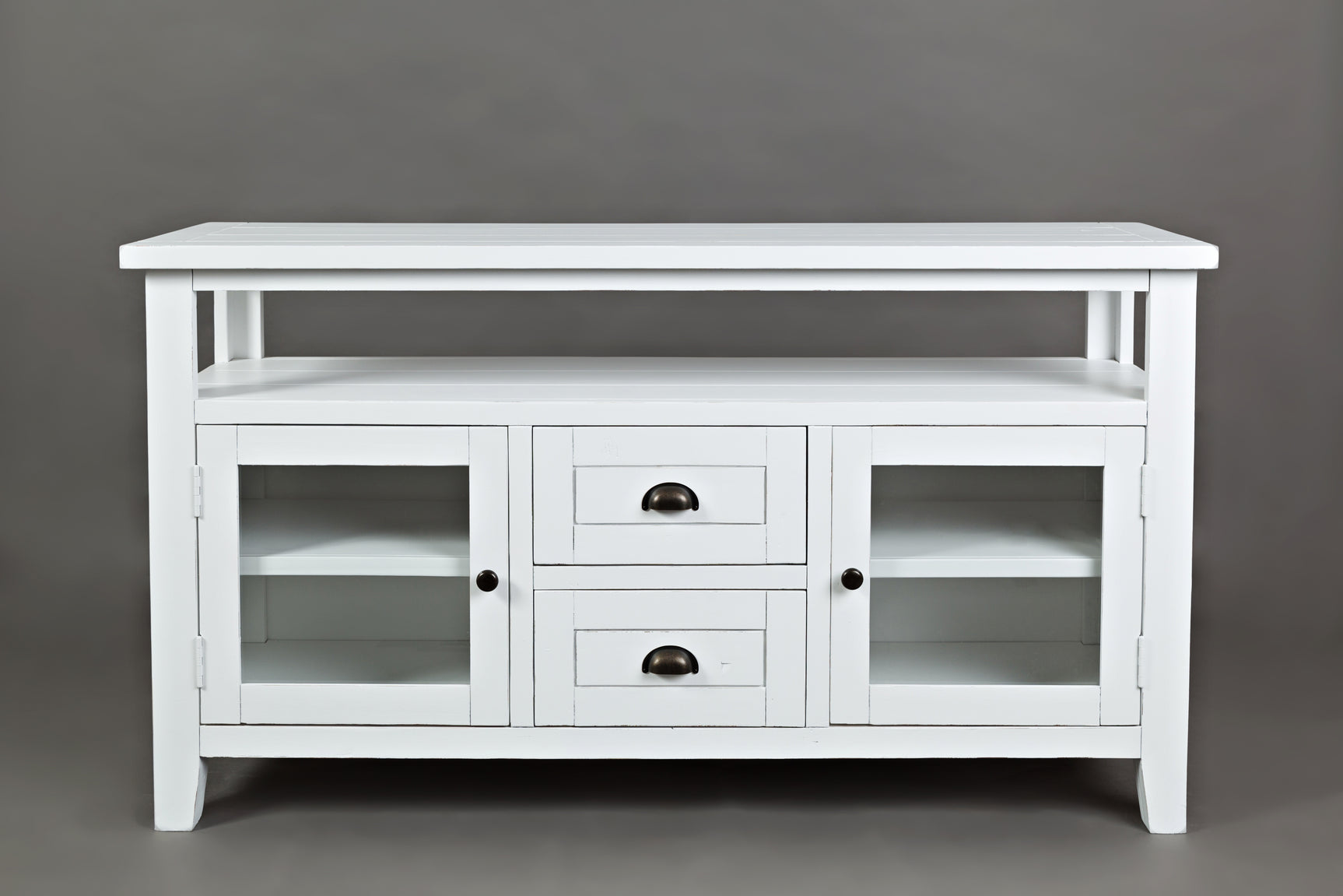 Artisan's Craft Weathered White Storage Console - Ornate Home