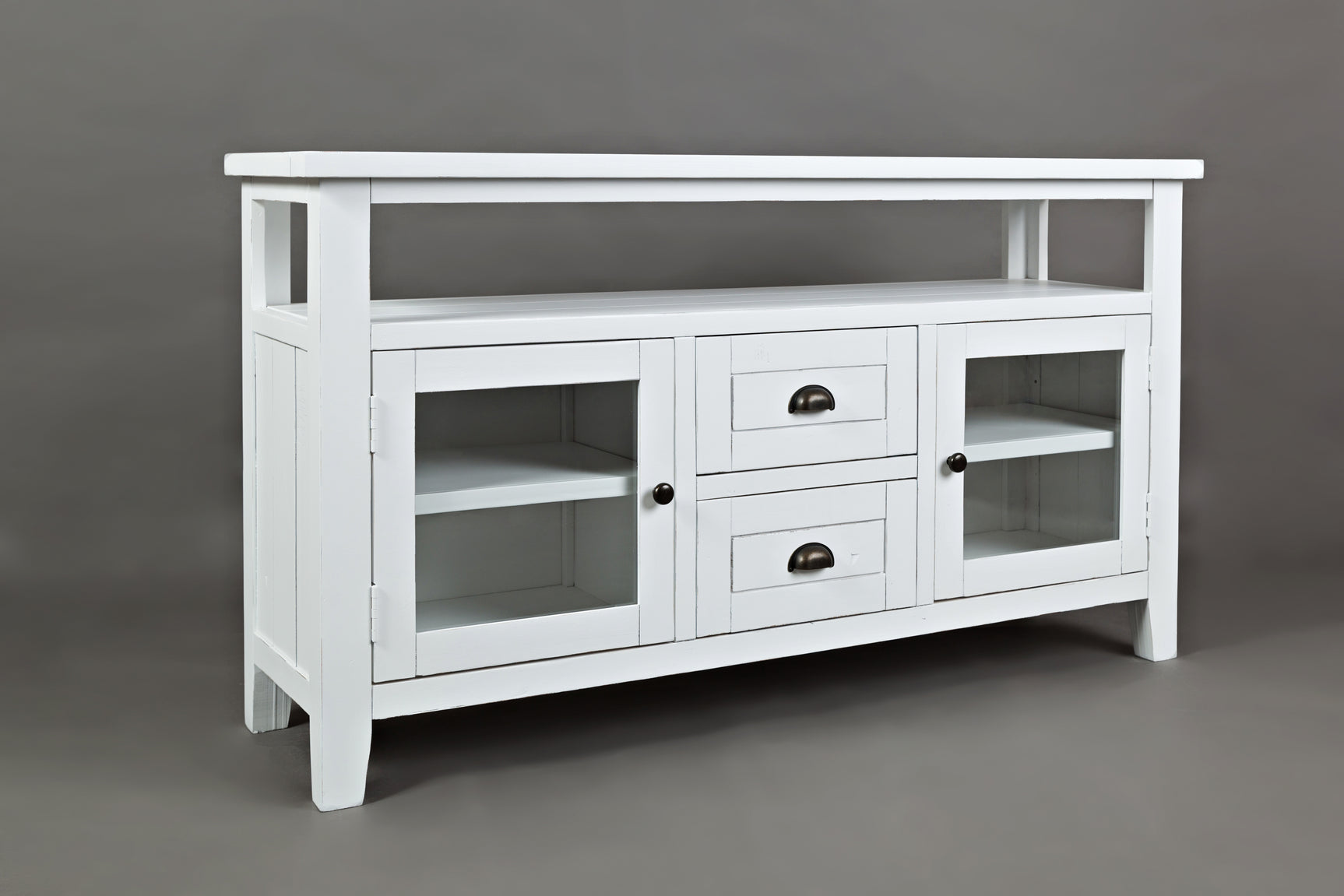 Artisan's Craft Weathered White Storage Console - Ornate Home