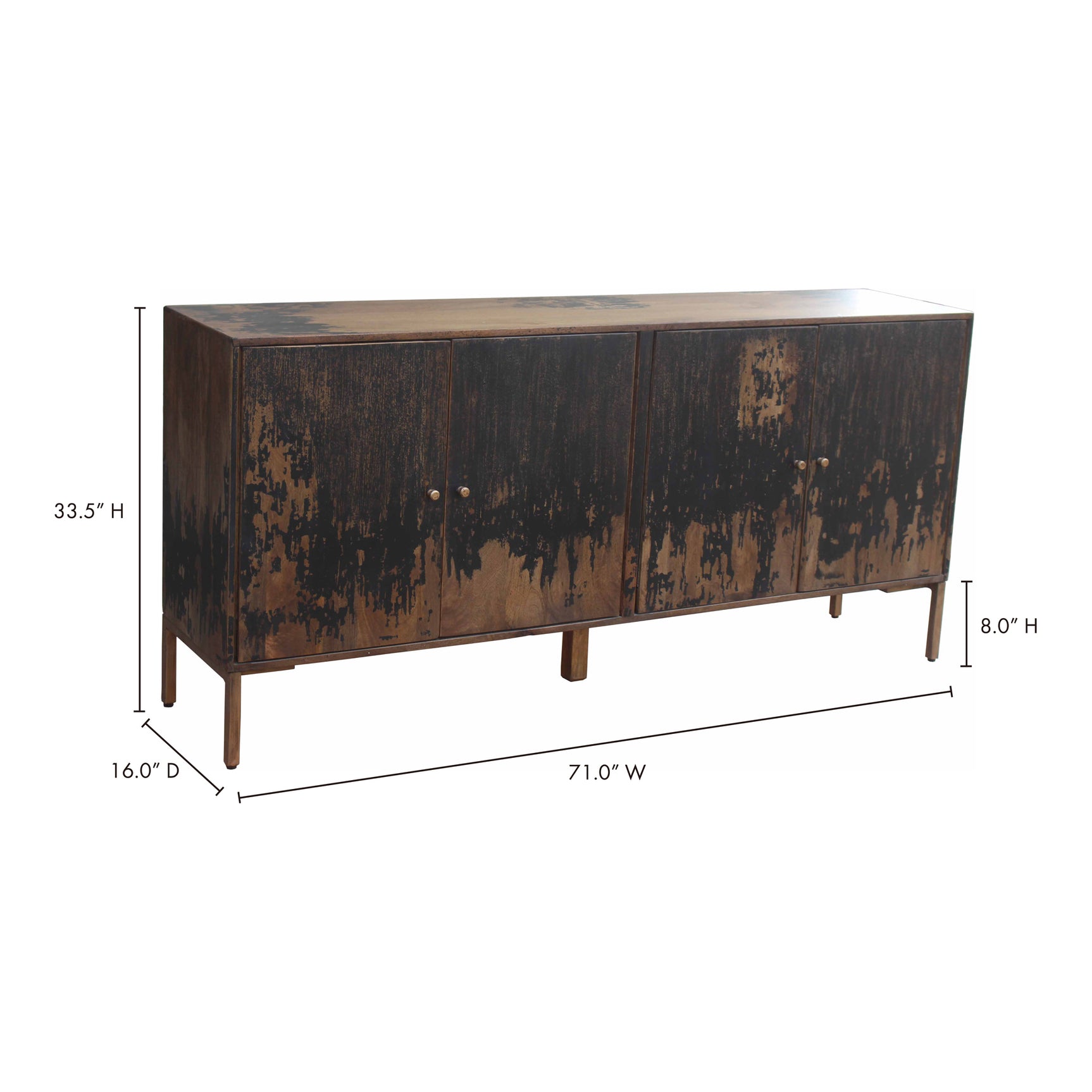 Artists Black Large Sideboard - Ornate Home