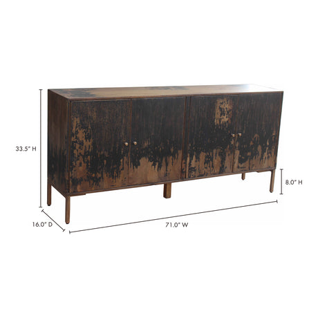 Artists Black Large Sideboard - Ornate Home