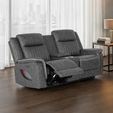 Arturus Dark Gray Power Loveseat - Ornate Home