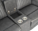 Arturus Dark Gray Power Loveseat - Ornate Home