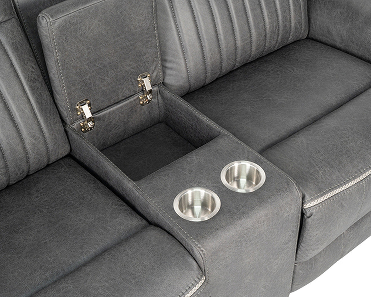 Arturus Dark Gray Power Loveseat - Ornate Home