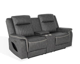 Arturus Dark Gray Power Loveseat - Ornate Home