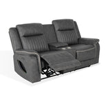 Arturus Dark Gray Power Loveseat - Ornate Home