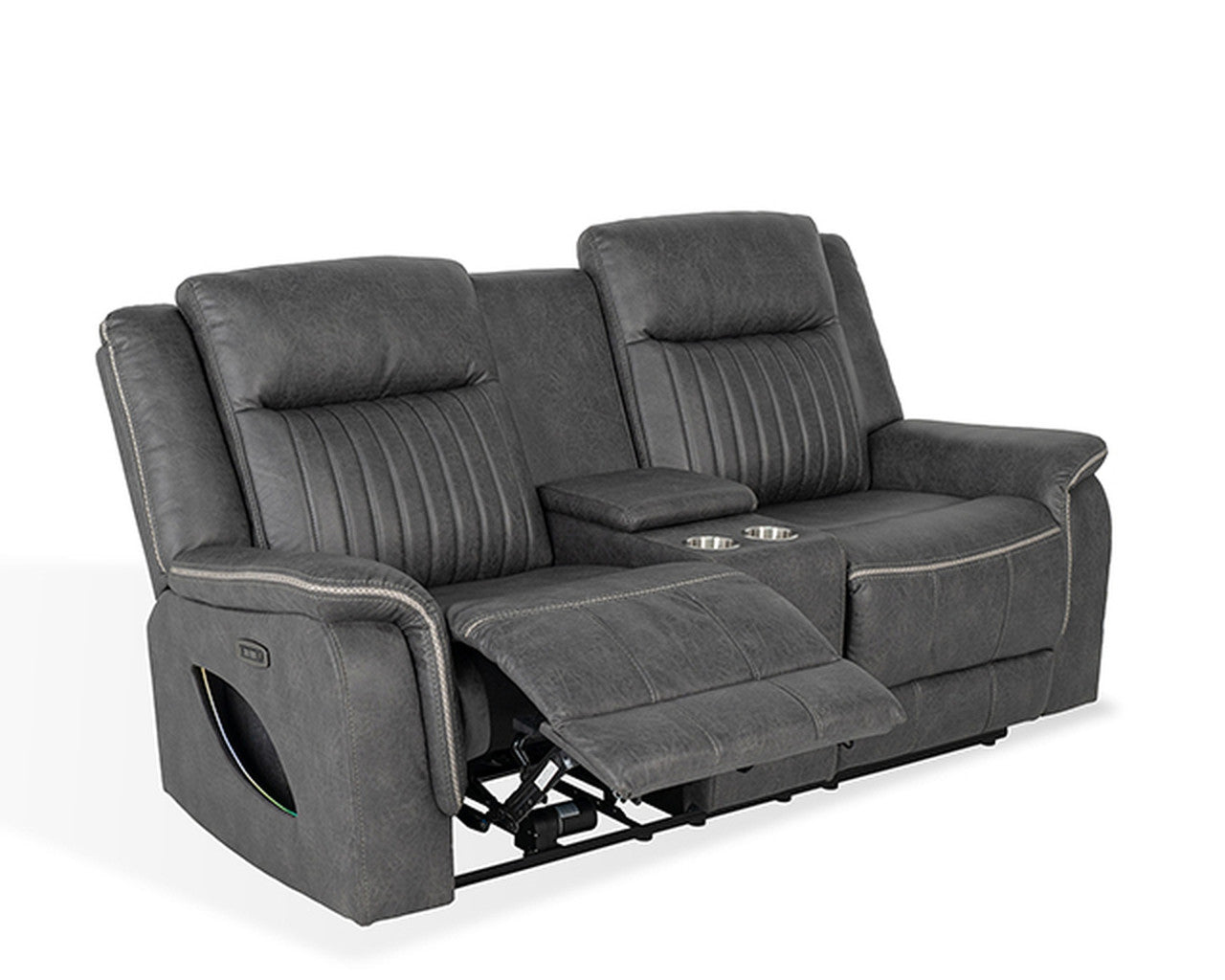 Arturus Dark Gray Power Loveseat - Ornate Home