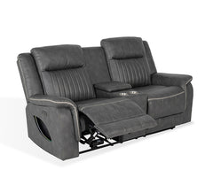 Arturus Dark Gray Power Loveseat - Ornate Home