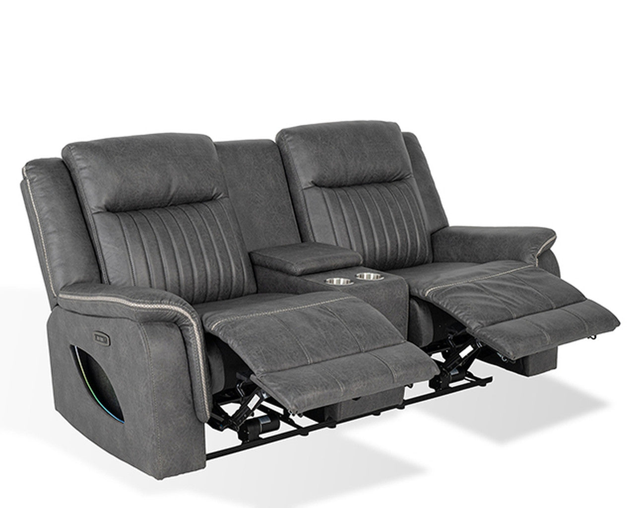 Arturus Dark Gray Power Loveseat - Ornate Home