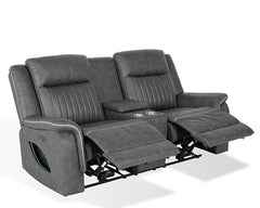 Arturus Dark Gray Power Loveseat - Ornate Home