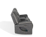 Arturus Dark Gray Power Loveseat - Ornate Home