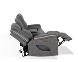 Arturus Dark Gray Power Loveseat - Ornate Home