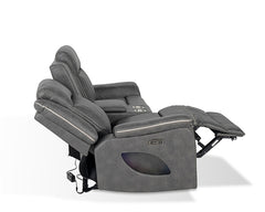 Arturus Dark Gray Power Loveseat - Ornate Home