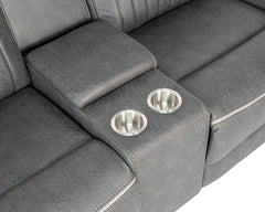 Arturus Dark Gray Power Loveseat - Ornate Home