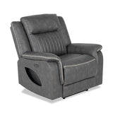 Arturus Dark Gray Power Recliner - Ornate Home