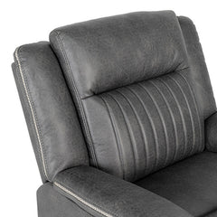 Arturus Dark Gray Power Recliner - Ornate Home