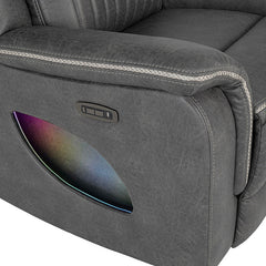 Arturus Dark Gray Power Recliner - Ornate Home
