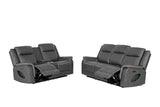 Arturus Dark Gray Power Sofa + Loveseat - Ornate Home