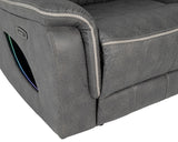 Arturus Dark Gray Power Sofa + Loveseat - Ornate Home