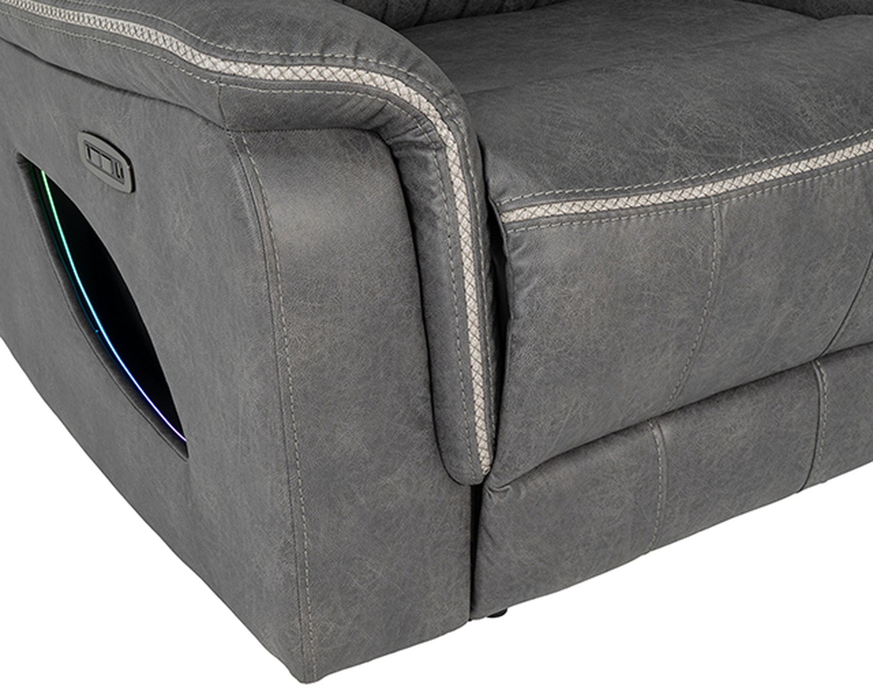 Arturus Dark Gray Power Sofa + Loveseat - Ornate Home