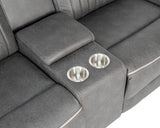 Arturus Dark Gray Power Sofa + Loveseat - Ornate Home