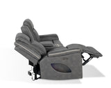 Arturus Dark Gray Power Sofa + Loveseat - Ornate Home