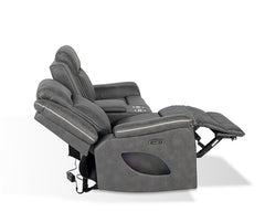 Arturus Dark Gray Power Sofa + Loveseat - Ornate Home