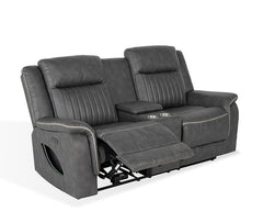 Arturus Dark Gray Power Sofa + Loveseat - Ornate Home