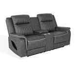 Arturus Dark Gray Power Sofa + Loveseat - Ornate Home