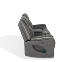 Arturus Dark Gray Power Sofa + Loveseat - Ornate Home