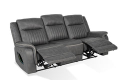 Arturus Dark Gray Power Sofa + Loveseat - Ornate Home