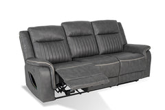 Arturus Dark Gray Power Sofa + Loveseat - Ornate Home