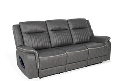 Arturus Dark Gray Power Sofa + Loveseat - Ornate Home