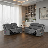 Arturus Dark Gray Power Sofa + Loveseat - Ornate Home