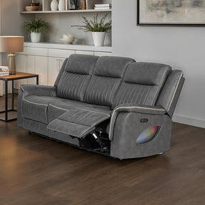 Arturus Dark Gray Power Sofa - Ornate Home