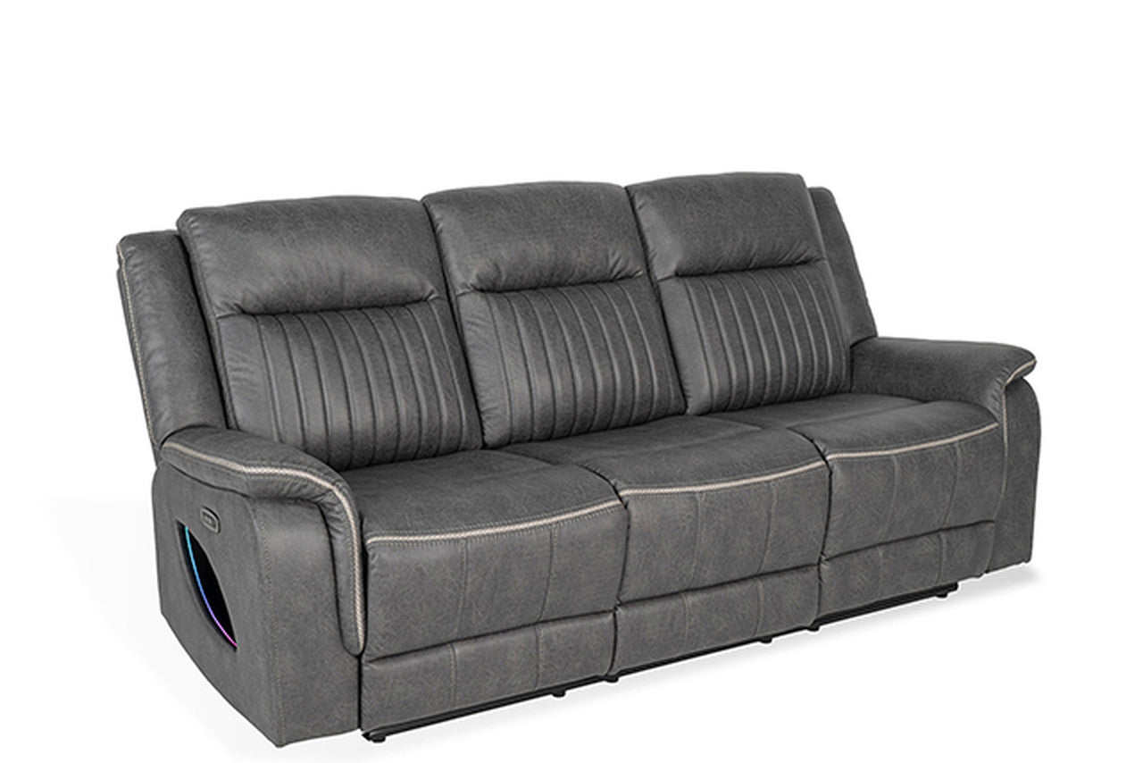 Arturus Dark Gray Power Sofa - Ornate Home