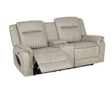 Arturus Light Brown Power Loveseat - Ornate Home
