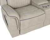 Arturus Light Brown Power Loveseat - Ornate Home