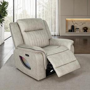 Arturus Light Brown Power Recliner - Ornate Home