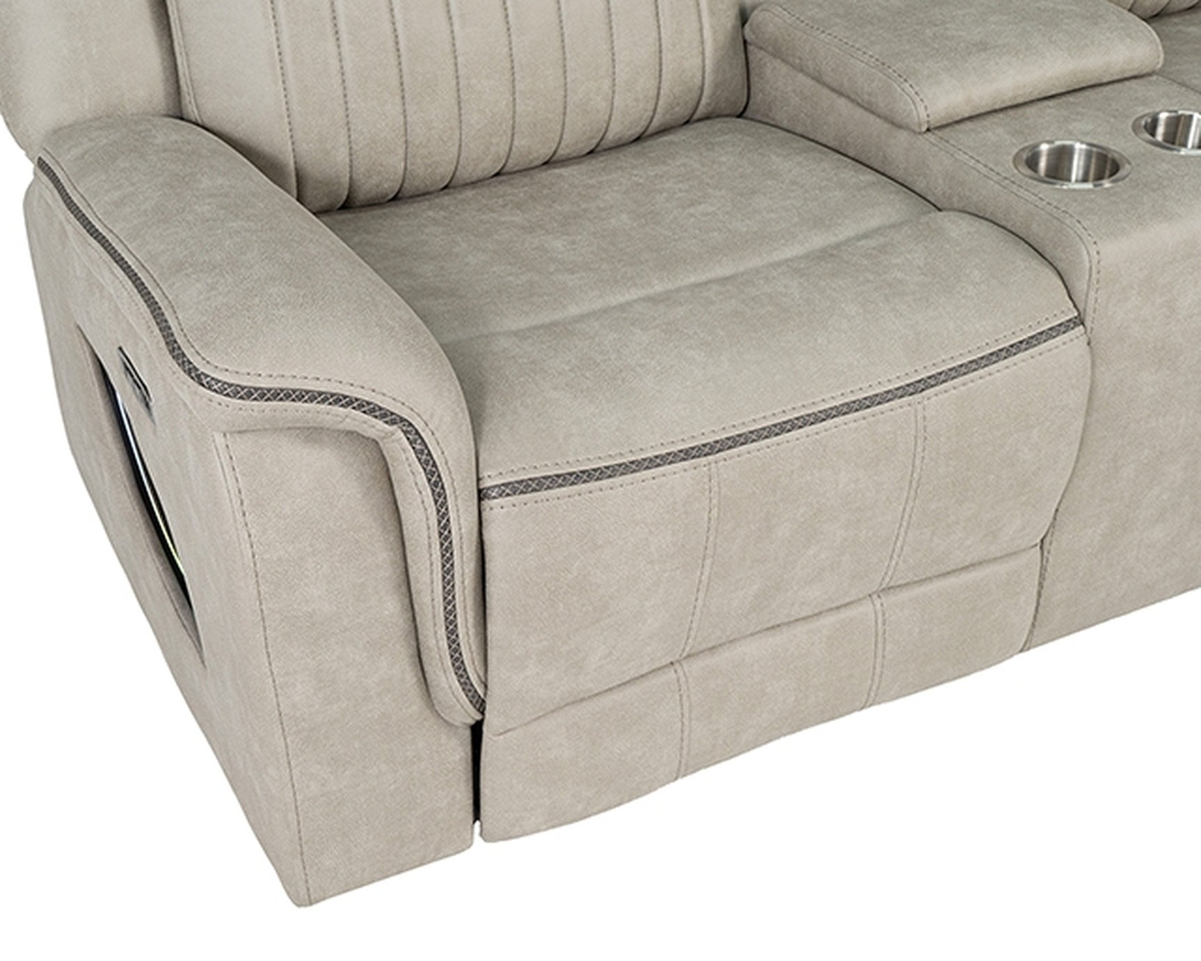 Arturus Light Brown Power Sofa + Loveseat - Ornate Home