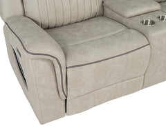 Arturus Light Brown Power Sofa + Loveseat - Ornate Home