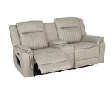 Arturus Light Brown Power Sofa + Loveseat - Ornate Home