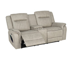 Arturus Light Brown Power Sofa + Loveseat - Ornate Home