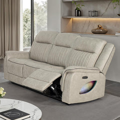Arturus Light Brown Power Sofa + Loveseat - Ornate Home