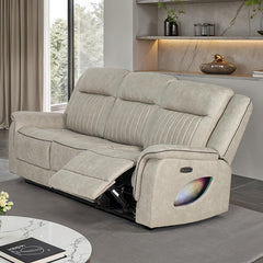Arturus Light Brown Power Sofa - Ornate Home