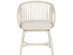 Aruba Nomad Snow/Egret Rattan Dining Chair - Ornate Home
