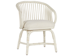 Aruba Nomad Snow/Egret Rattan Dining Chair - Ornate Home