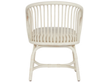 Aruba Nomad Snow/Egret Rattan Dining Chair - Ornate Home