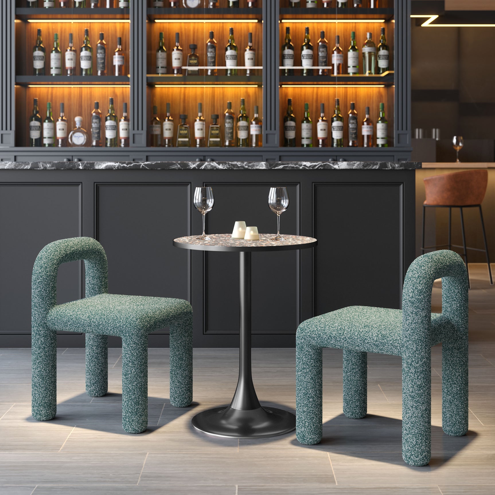 Arum Snowy Green Dining Chair (Set of 2) - Ornate Home
